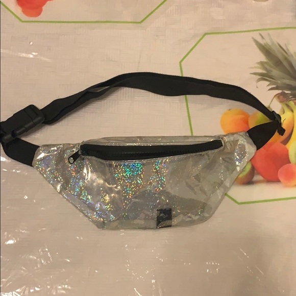 clear glitter fanny pack